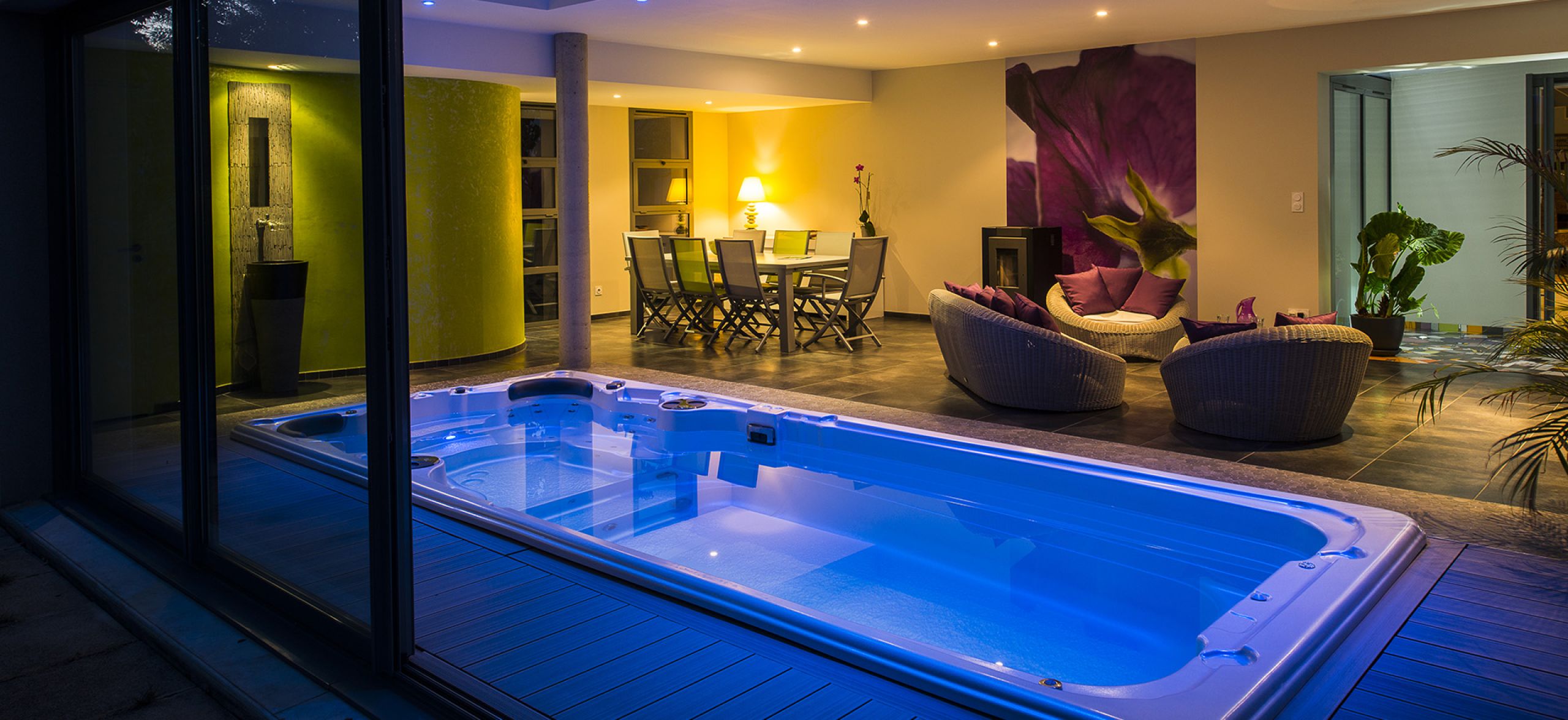 hydropool mini piscina aqua trainer interno casa