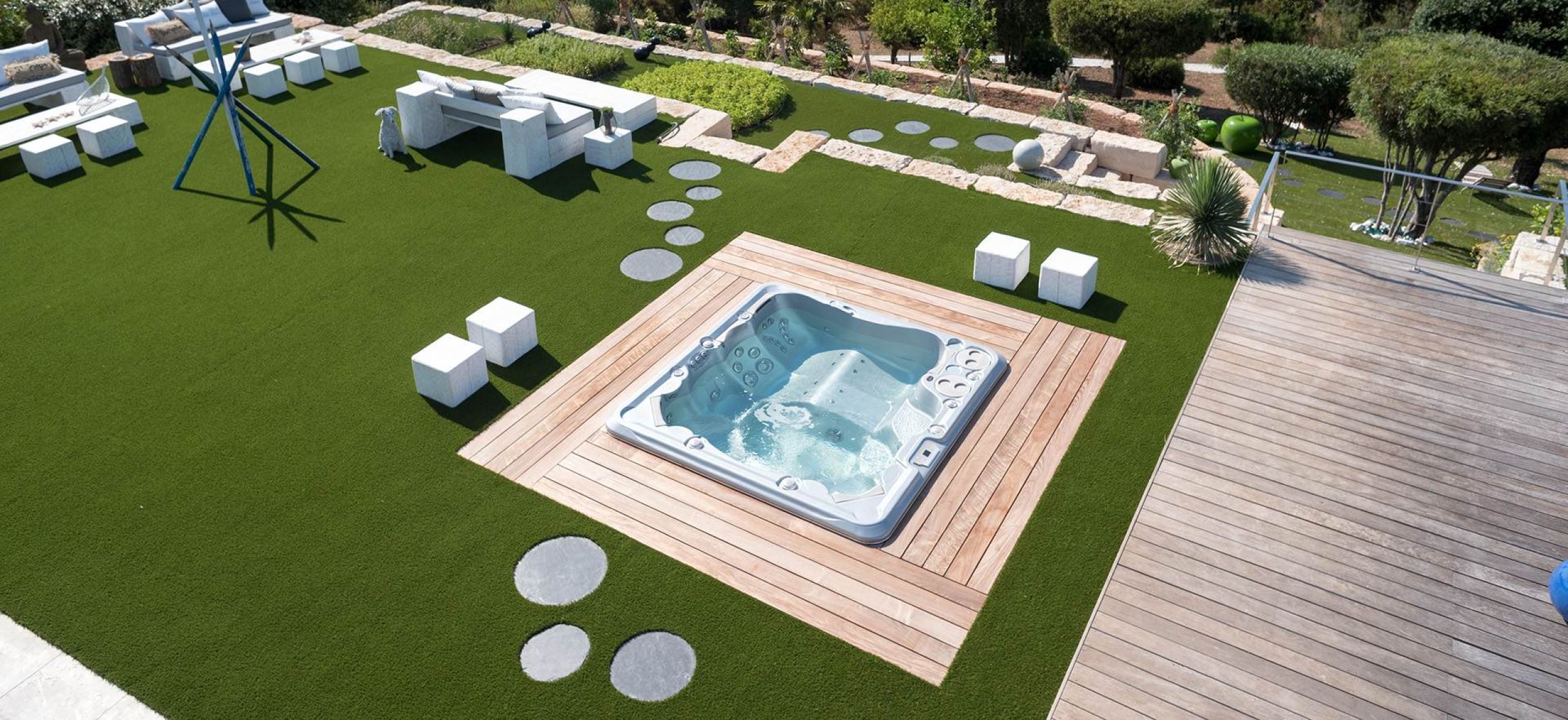 hydropool mini piscina self clean giardino villa